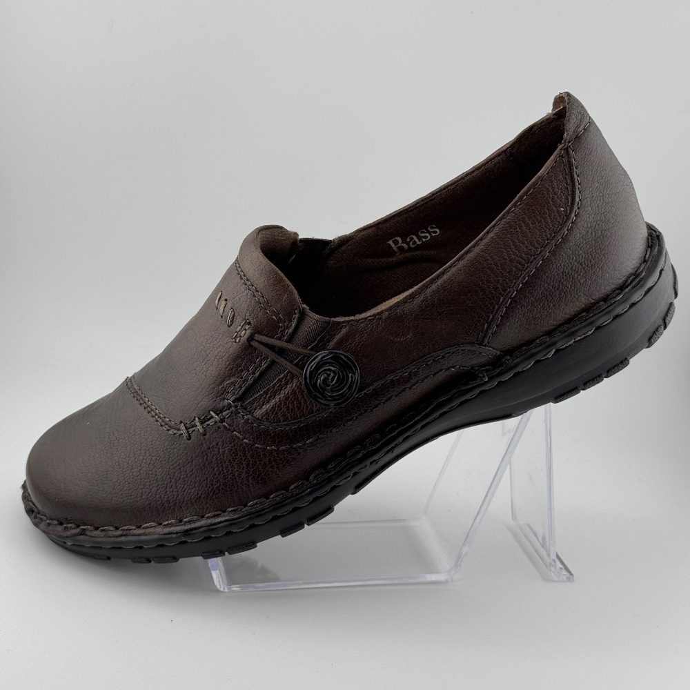 G.H Bass & Co Shoes Women's 8 M Bradshaw Loafers Brown Leather Round Casual